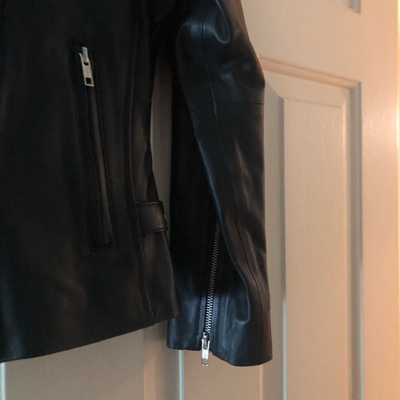 Black Leather biker size 12 - new never worn - Picture 4 of 5